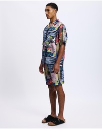 Scotch & Soda - Relaxed-Fit Tencel All-Over Printed Short-Sleeved Shirt