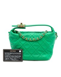 Pre-Loved by Azura Reborn - Pre-Loved Small Quilted Lambskin Perfect Meeting Hobo