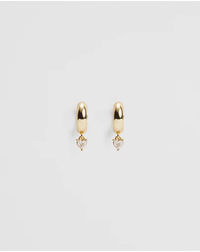 Country Road - Heart Crystal Hoop Earring