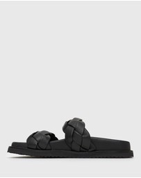 Betts - Havana Leather Braided Slides