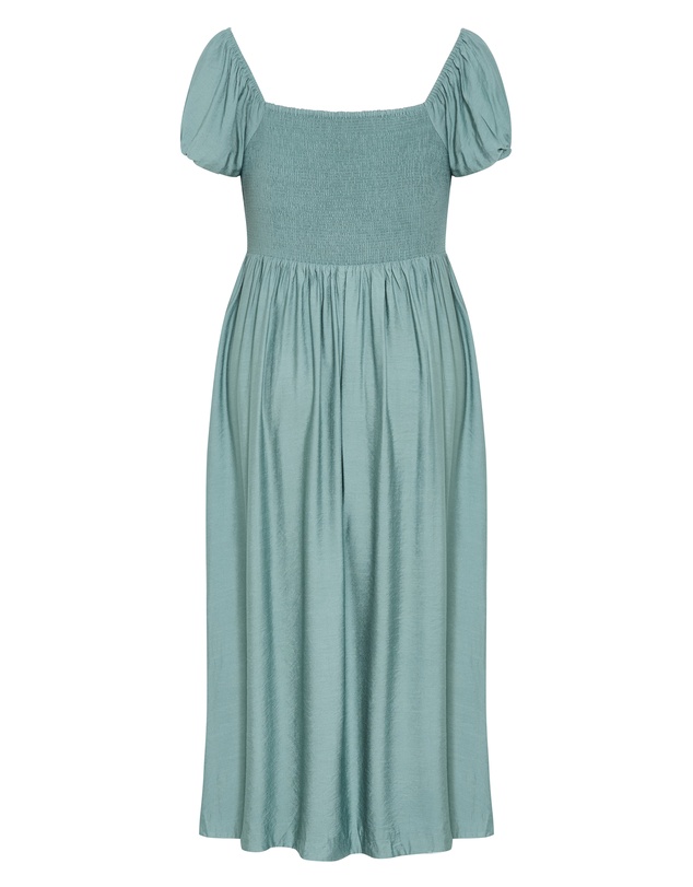 City Chic - Plus size Abbigail Split Maxi Dress - soft sage