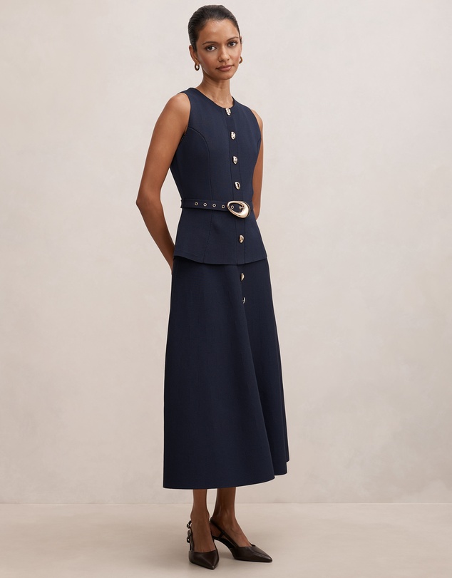 Forever New Petite - Amelia Petite Layered A-Line Midi Dress