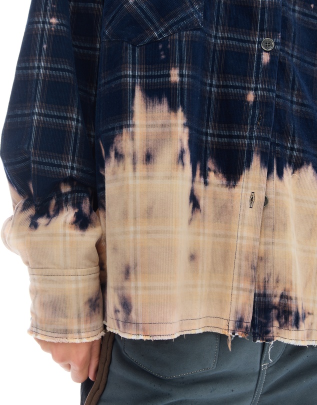 THE TALES - Bleached Check Cord Shirt