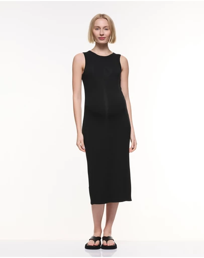 Soon Maternity - Base Soft Rib Tank Dress