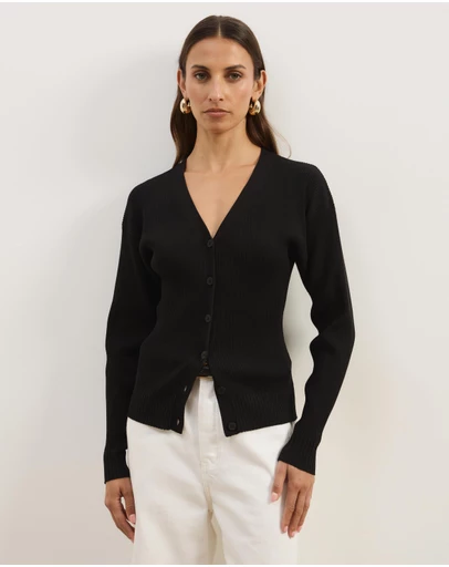 Atmos&Here - Nyla Button Front Knit Cardigan