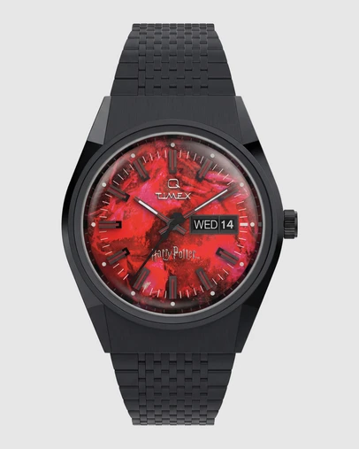 TIMEX - Harry Potter x Q Timex Sorcerer Stone 38mm Black Stainless Steel Bracelet Watch