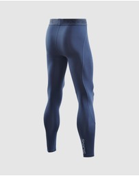 SKINS - SKINS Compression Men's Series-2 Gym Clothing Long Tight Navy Blue