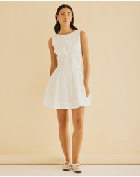 Atmos&Here - Anna Pintuck Shift Mini Dress