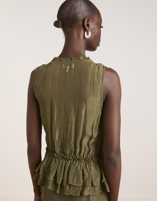 Damson Madder - Sasha Ruffle Slip Dress