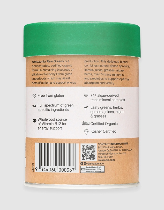 Amazonia - Raw Nutrients Greens Mint & Vanilla