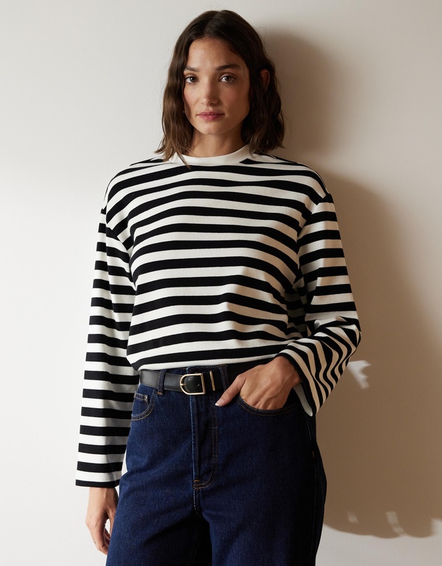 Atmos&Here - Oversized Stripe Top