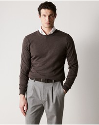 Trenery - Merino Crew in Chocolate