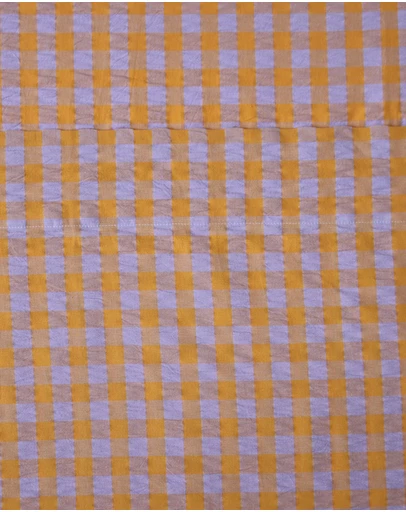 Mosey Me - Kumquat Bloom Seersucker Flat Sheet