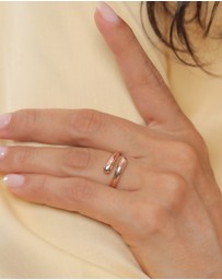Elli Jewelry - Ring Open Design 925 Sterling Silver Rosegold