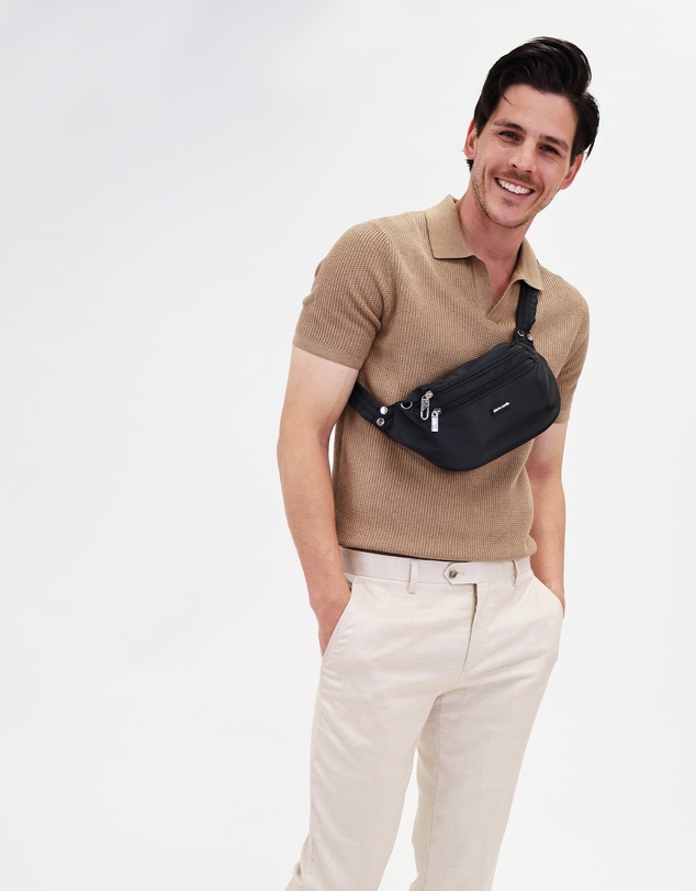 Pierre Cardin - Pierre Cardin Nylon Anti-Theft Waist Bag