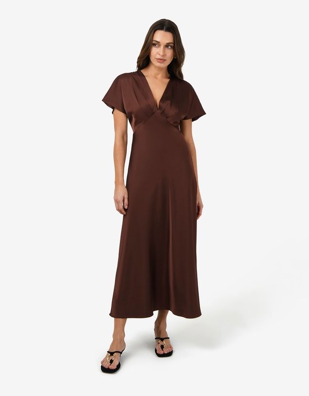Forcast - Catalina V-Neck Satin Dress