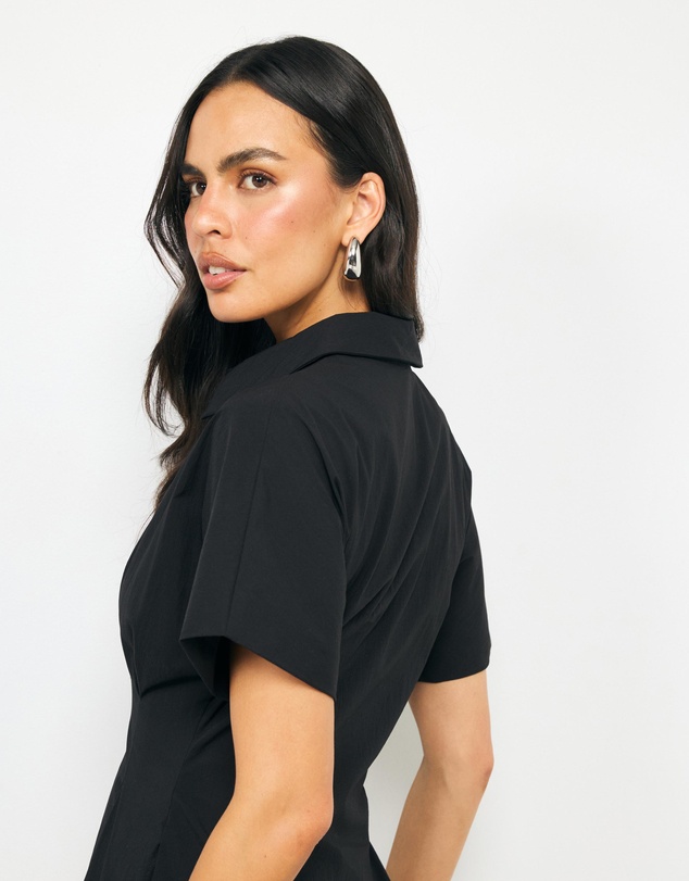 AERE - Tavie Cotton Midi Shirt Dress