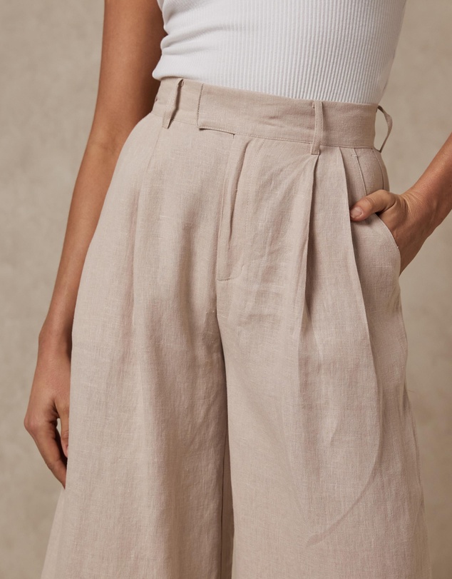 AERE - Linen Wide Leg Pants