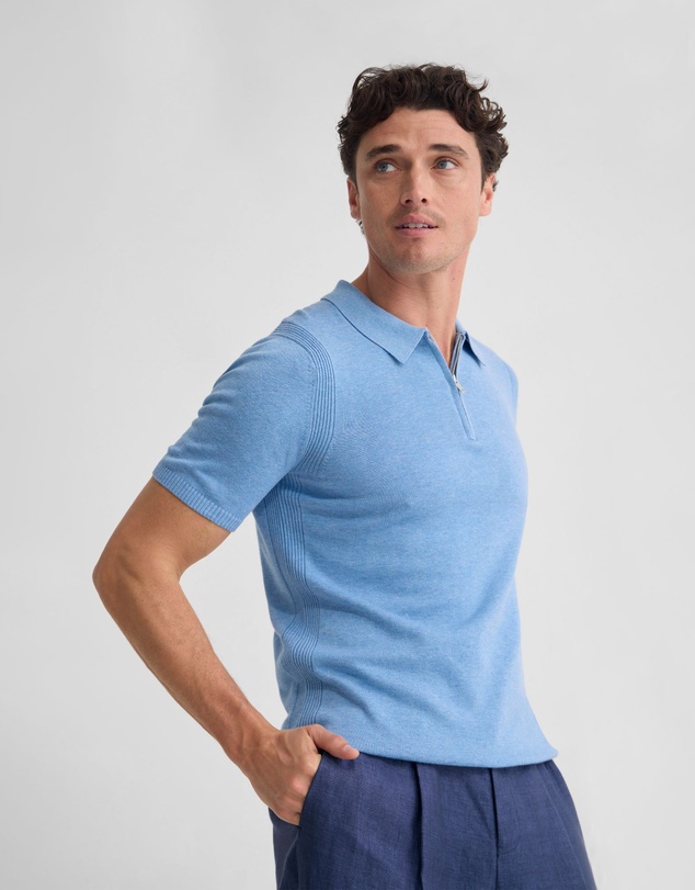 Oxford - Otis Zip Neck Knitted Polo