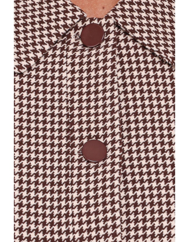 Petal & Pup - Harvie Crop Trucker Jacket - Brown Houndstooth