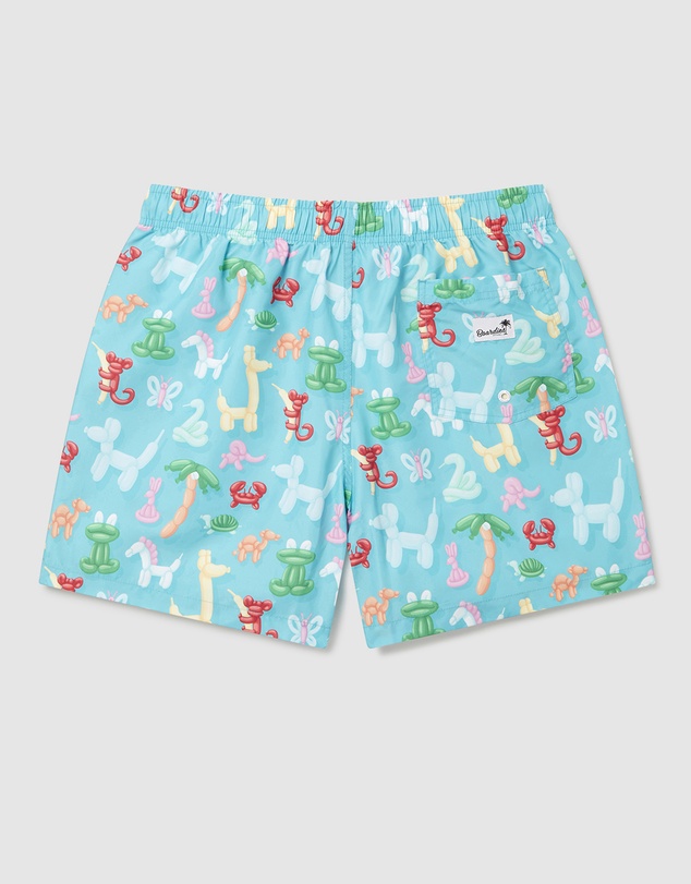 Boardies - Boardies Balloon Animals Teal Mid Length Swim Shorts