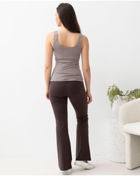 Angel Maternity - Maternity Deluxe Modal Tank in Mink Grey