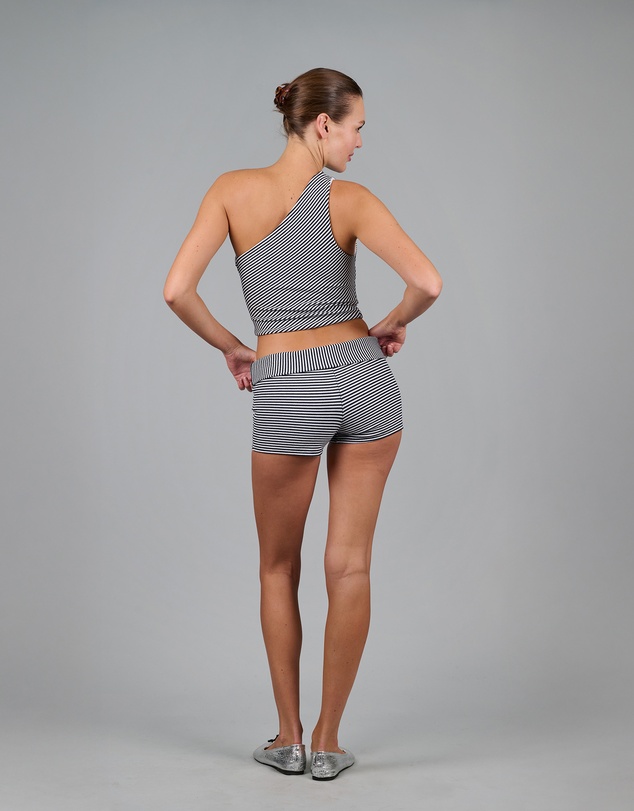 Love and Nostalgia - Itty-Bitty Booty Short - Black / White