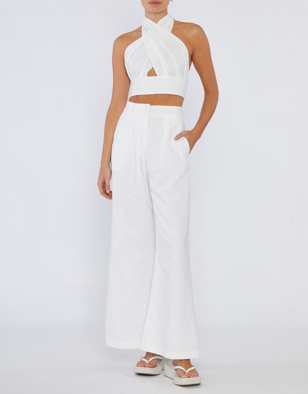 Amelius - Amrita Linen Halter Top