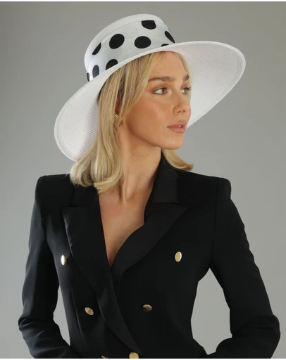 Morgan & Taylor - Francesca Racewear Droop Hat in White
