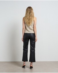 DRICOPER DENIM - Cody Coated Kick Flare Trousers
