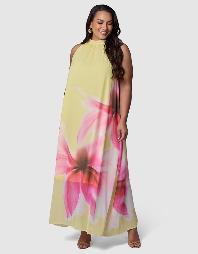 Pink Dusk by Curve Project - Savage Heat Maxi Dress