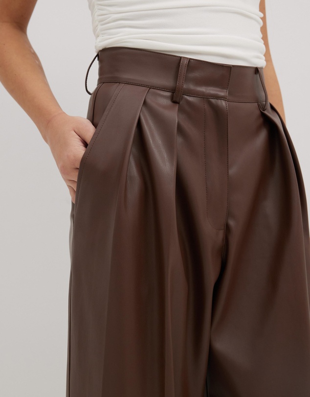 Dazie - Game Changer Pleated PU Pants
