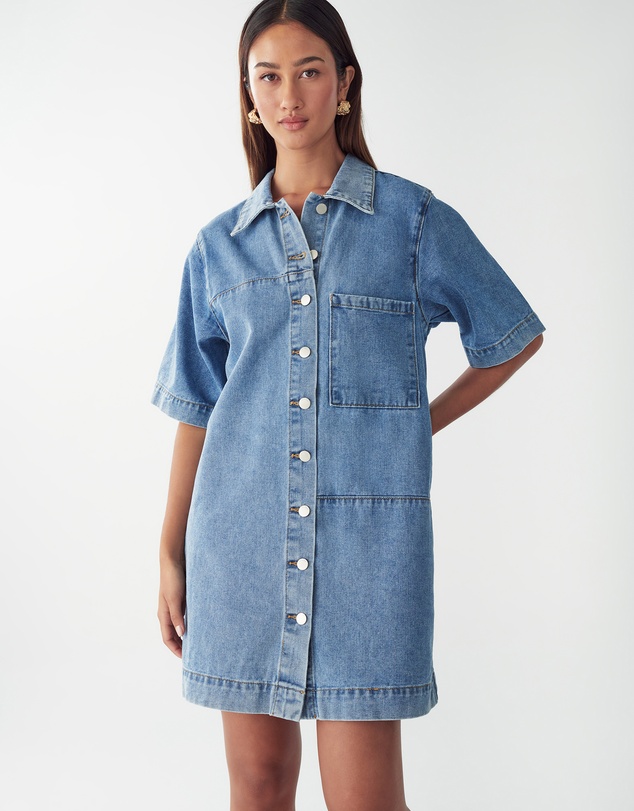 ST MRLO - Denim Shirt Dress