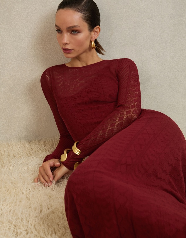 REISS - ATELIER Ami Pointelle-Knit Maxi Dress