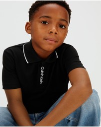 Calvin Klein Jeans - Boys Stretch Pique Tipping Polo Shirt