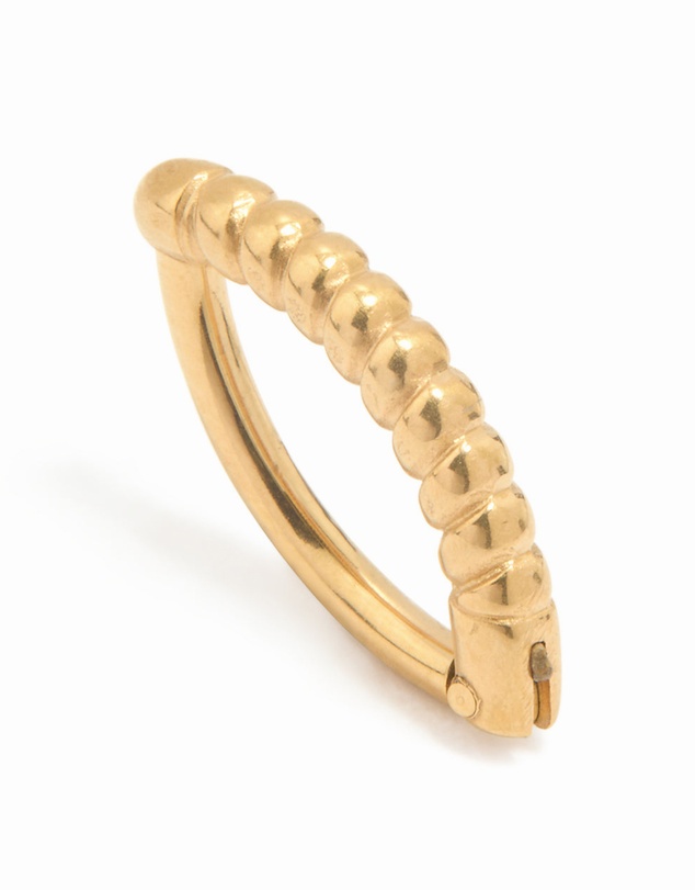 Lovisa - Gold Plated Titanium Twisted Half Hoop Belly Ring