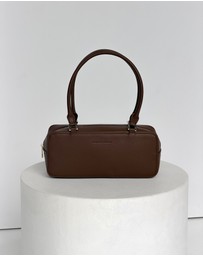 Morgan & Taylor - Mackenzie Rectangle Shoulder Handbag in Chocolate Brown