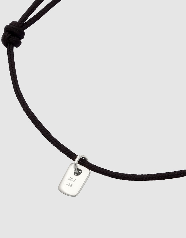 Kuzzoi - ICONIC EXCLUSIVE - Nylon Bracelet with Circle in 925 Sterling Silver