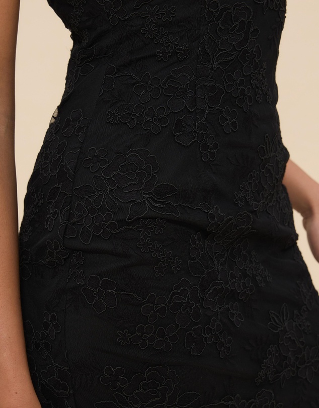CHANCERY - Lara Lace High Neck Halter Maxi Dress