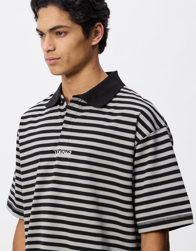 Thrills - Shattered Stripe Box Crop Polo