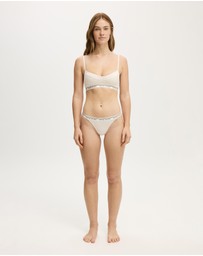 Cotton On Body - Branded Cotton Balconette Bralette