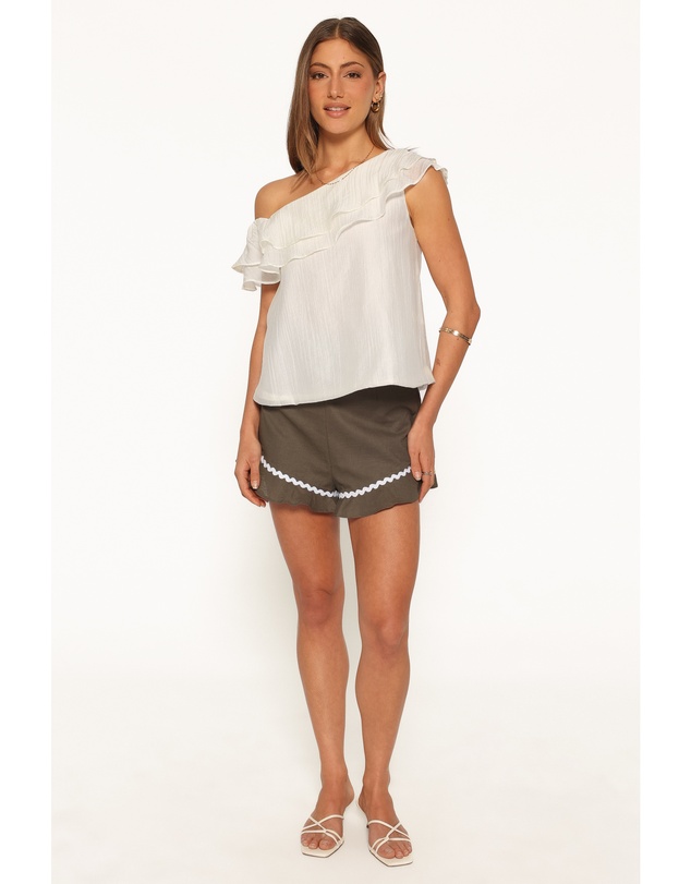 Petal & Pup - Veana One Shoulder Top - Cream