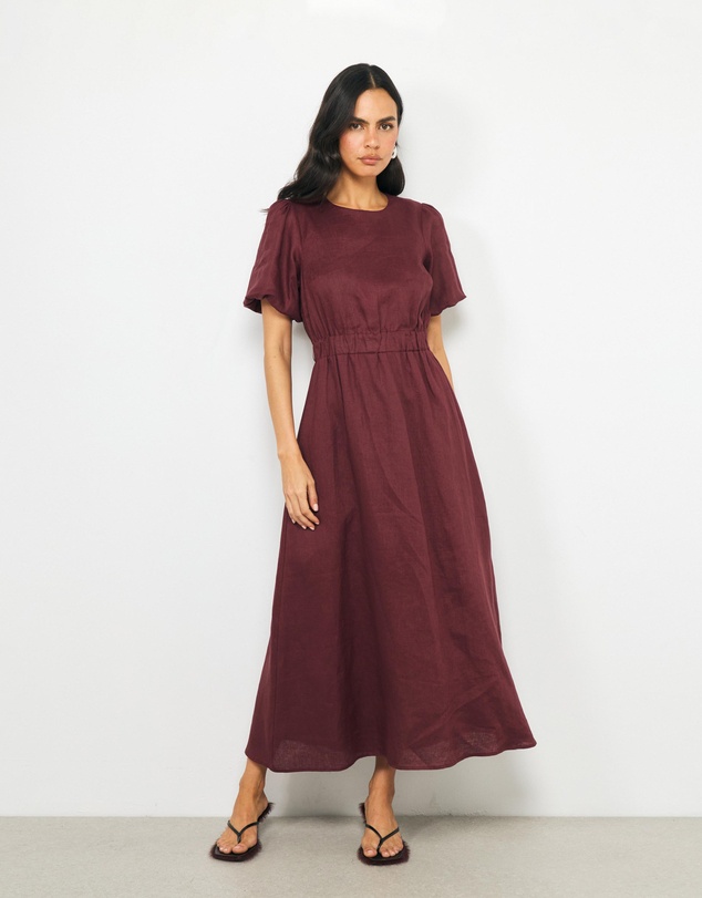 AERE - Myla Linen Midi Dress