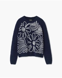 Desigual - Floral print sweater