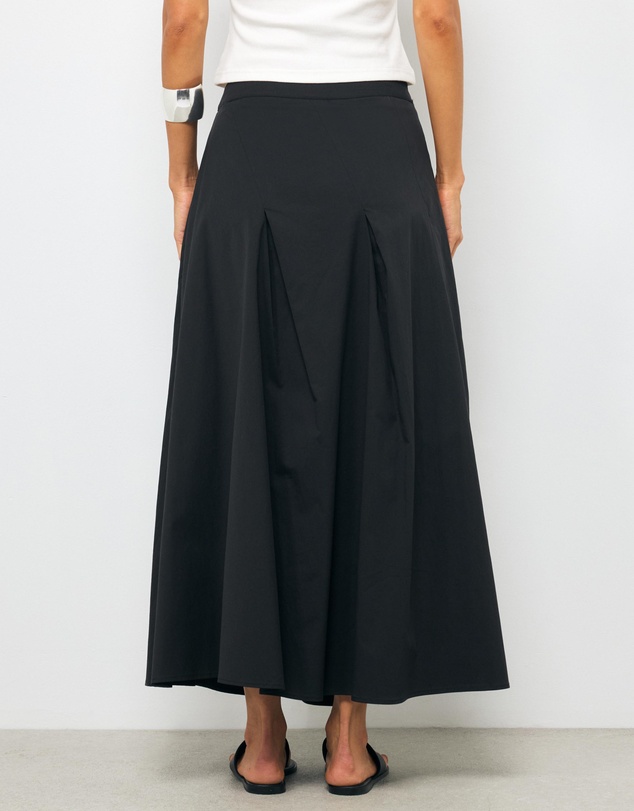 AERE - Tahlia Soft Pleat A-Line Maxi Skirt