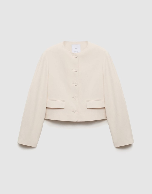 M.N.G - Cris Linen-Blend Jacket With Buttons