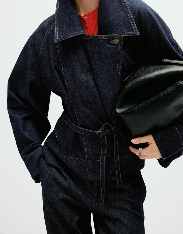 M.N.G - Belt Denim Trench Jacket