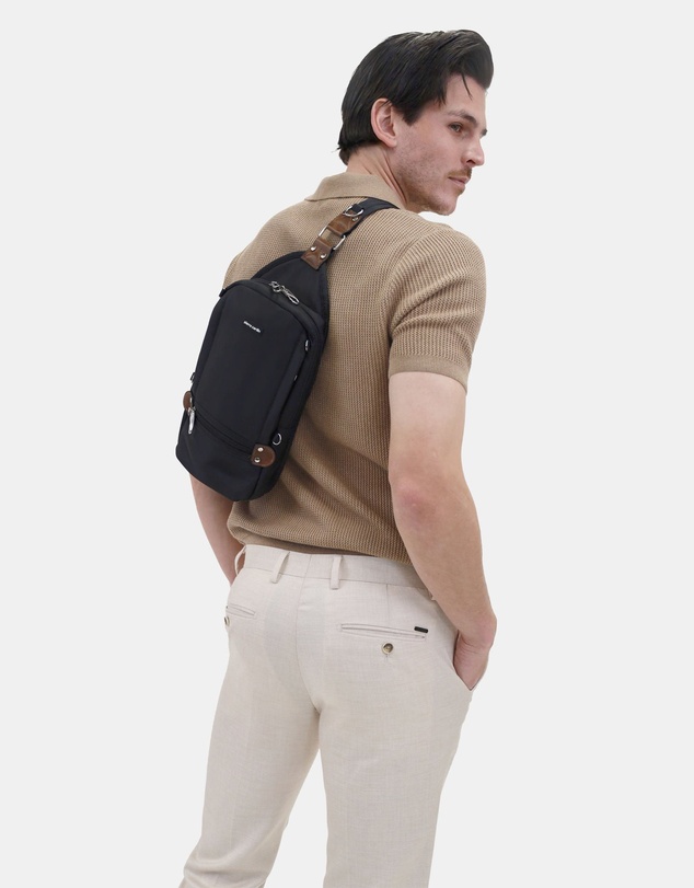 Pierre Cardin - Pierre Cardin Nylon Anti-Theft Cross Body Bag