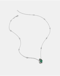 THOMAS SABO - THOMAS SABO Necklace with Green Teardrop Stone Silver