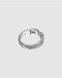 Haze & Glory - ICONIC EXCLUSIVE - Ring Men Lava Wrap 925 Sterling Silver